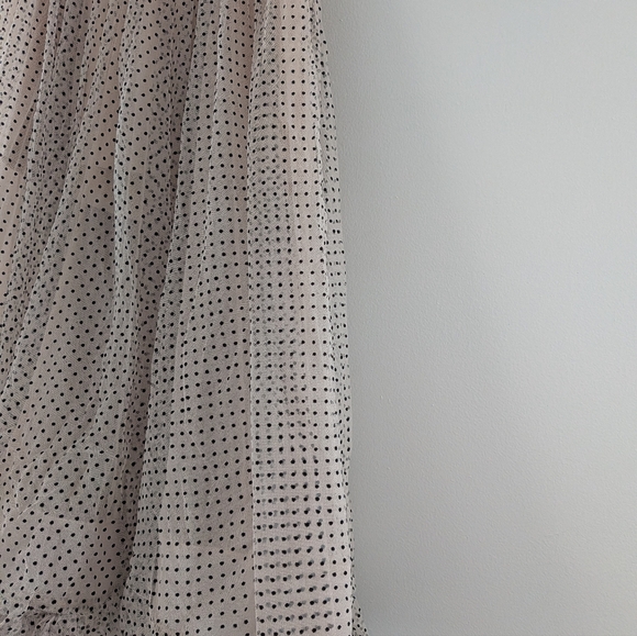 Anthropologie Maeve Strapless Polka Dot Tulle Midi Dress - Picture 15 of 15